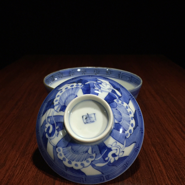 古玩陶瓷清末民初花卉蓋碗拍賣,當前價格778元