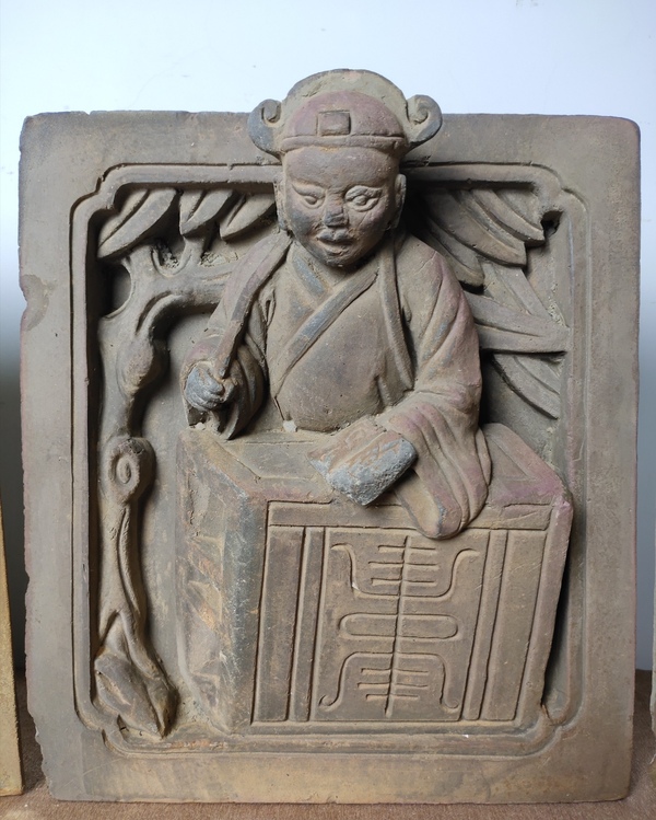 古玩陶瓷清 漁樵耕讀磚雕一套四塊拍賣,當前價格3200元