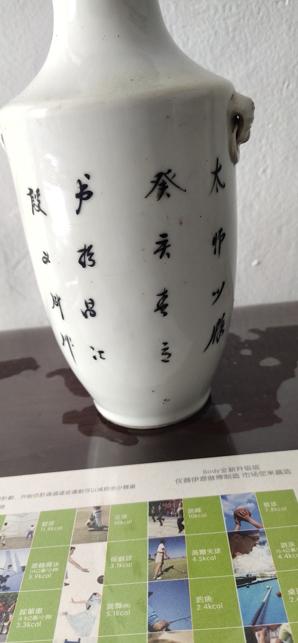 古玩陶瓷(精品)礬紅太師少保獸耳瓶拍賣,當前價格2666元