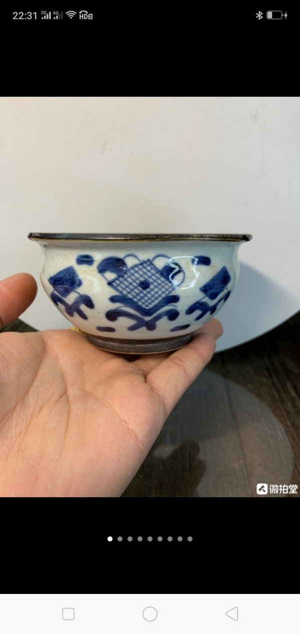 古玩陶瓷青花博古紋香爐拍賣,當前價格1898元