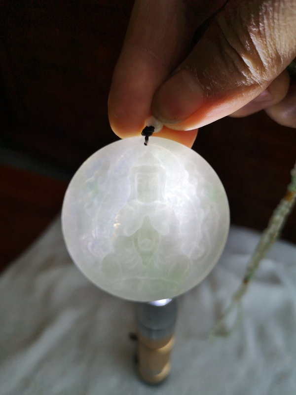 古玩玉器翡翠觀音項(xiàng)鏈拍賣,當(dāng)前價(jià)格980元