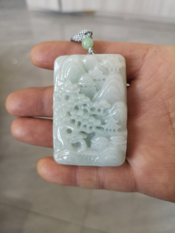 古玩玉器山水牌拍賣,當前價格1600元