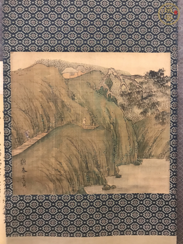 古玩字畫青山行旅圖真品鑒賞圖