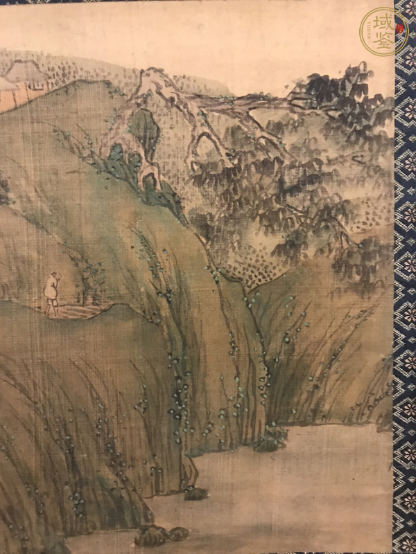 古玩字畫青山行旅圖真品鑒賞圖