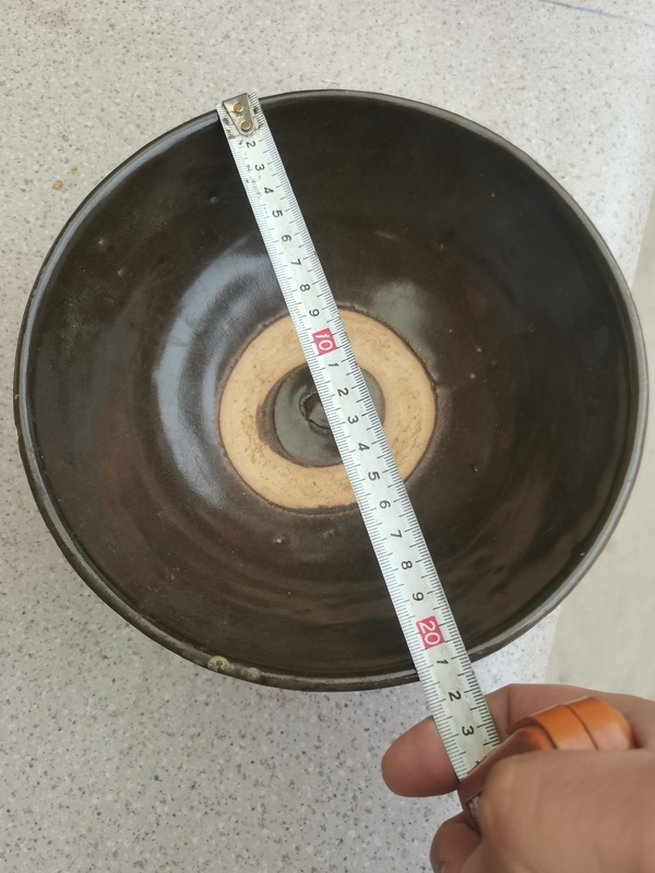 古玩陶瓷金元磁州窯系醬釉大碗,便宜銷售拍賣,當前價格777元