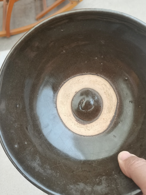 古玩陶瓷金元磁州窯系醬釉大碗,便宜銷售拍賣,當前價格777元