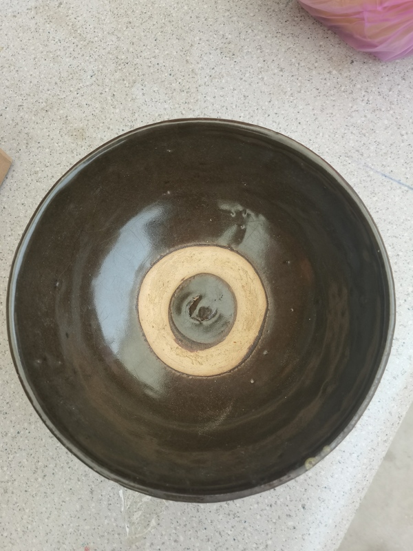 古玩陶瓷金元磁州窯系醬釉大碗,便宜銷售拍賣,當前價格777元