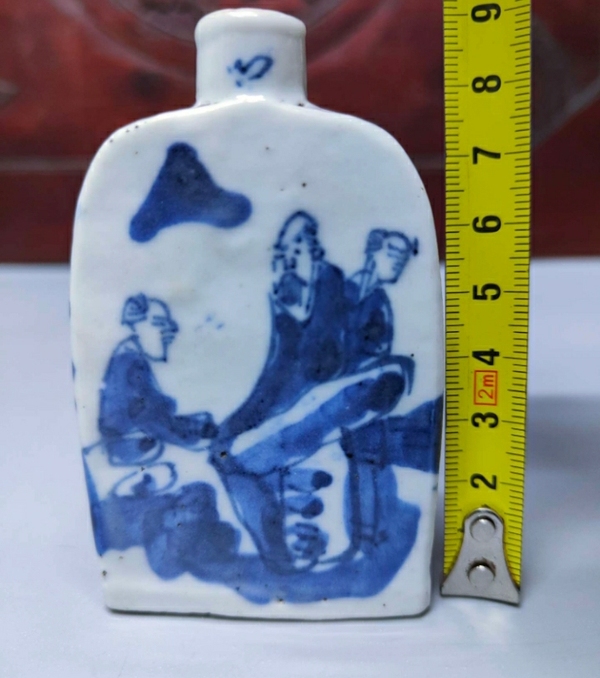 古玩陶瓷人物紋青花鼻煙壺拍賣,當前價格2698元