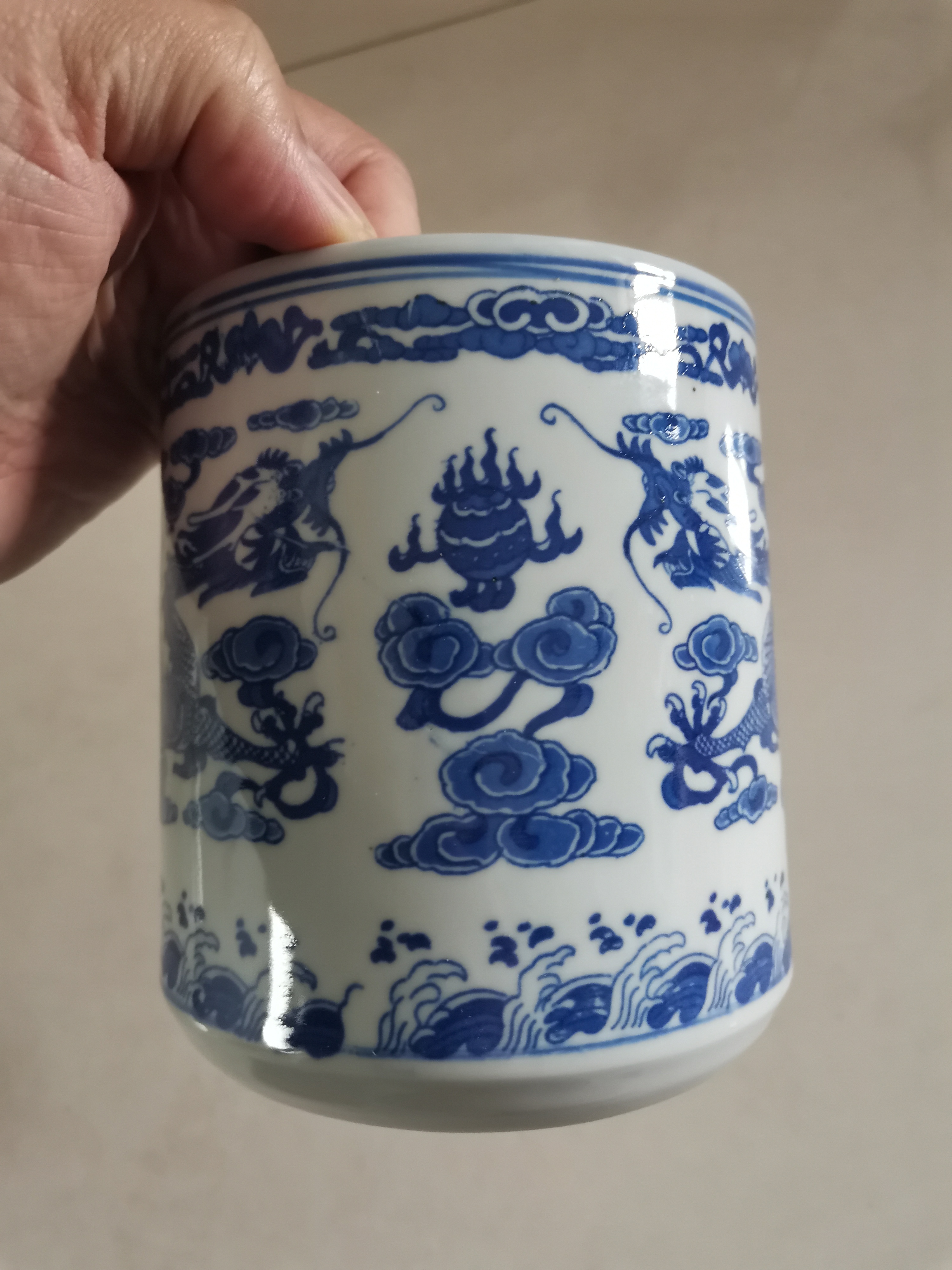 中国美術 青花 龍紋 瓶(HA510) 中国美術 青花 龍紋 瓶(HA510)