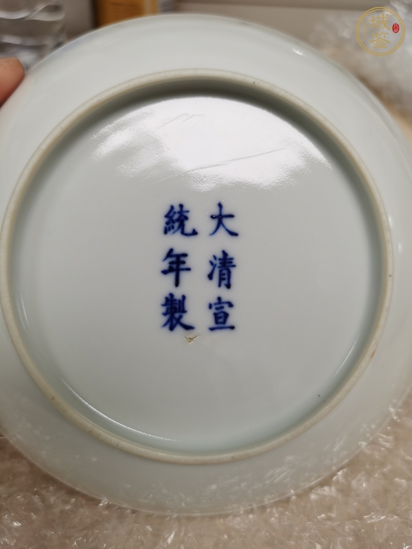 古玩陶瓷粉彩蟲草紋盤真品鑒賞圖