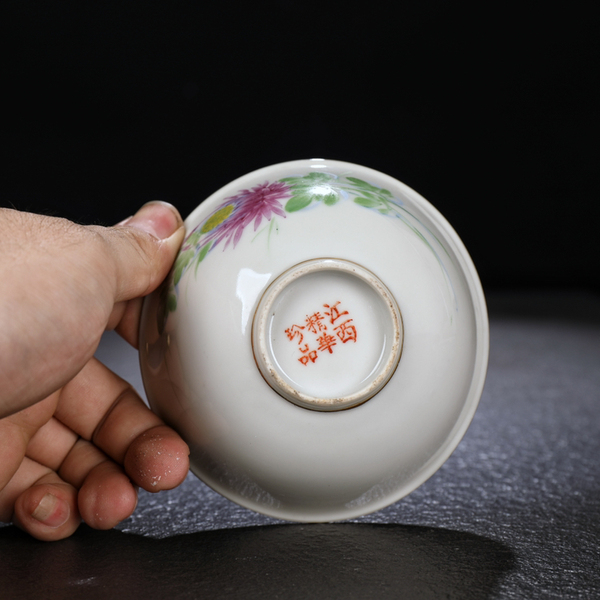 古玩陶瓷民國(guó)-粉彩花卉碗一對(duì)拍賣,當(dāng)前價(jià)格1880元