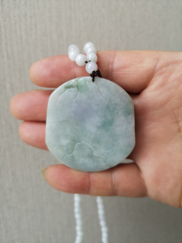 古玩玉器翡翠觀音牌拍賣,當前價格889元