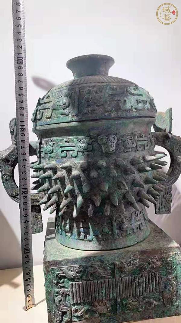 古玩銅器方坐獸耳簋真品鑒賞圖