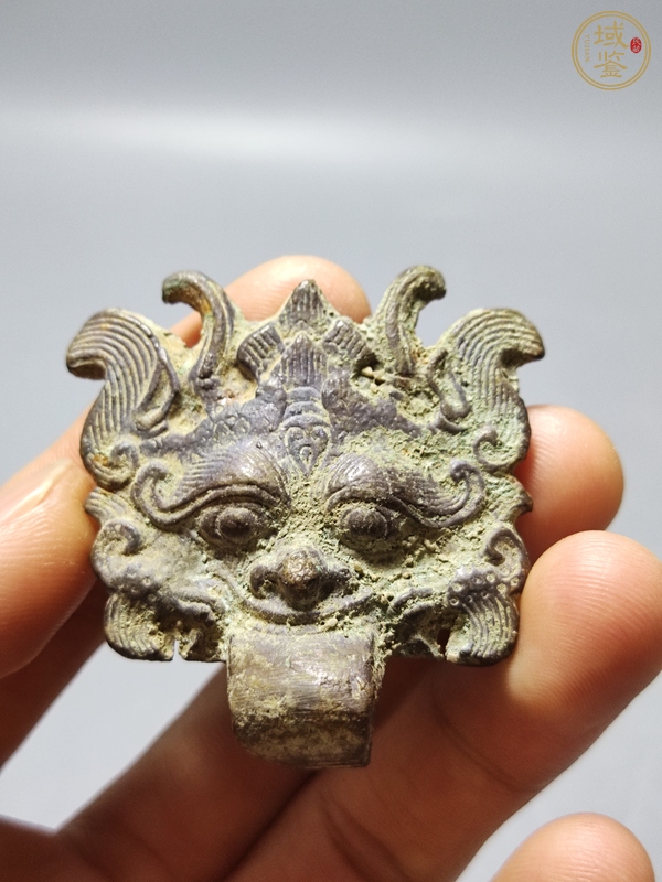 古玩銅器獸首輔首真品鑒賞圖