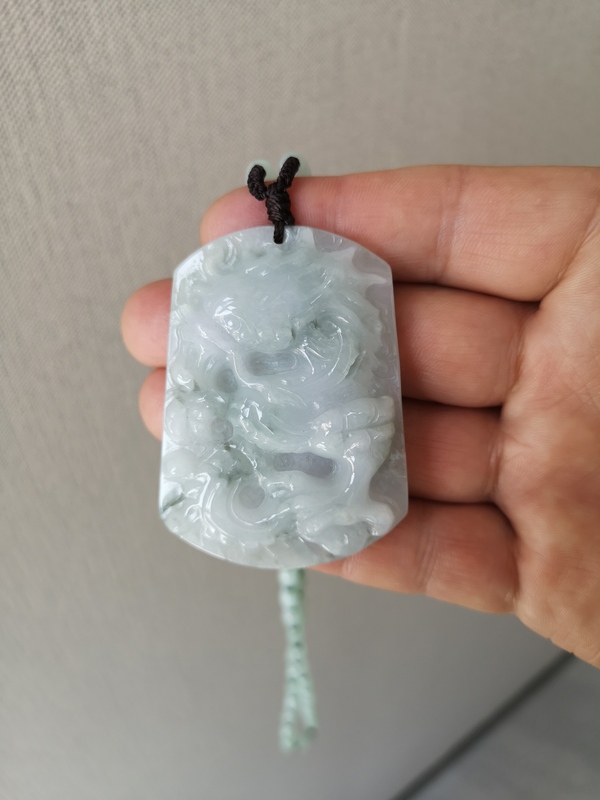 古玩玉器翡翠龍牌拍賣,當前價格567元