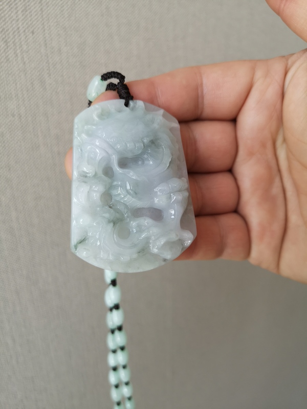 古玩玉器翡翠龍牌拍賣,當前價格567元