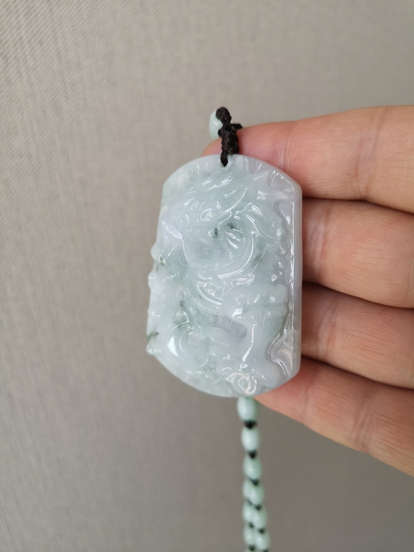 古玩玉器翡翠龍牌拍賣,當前價格567元