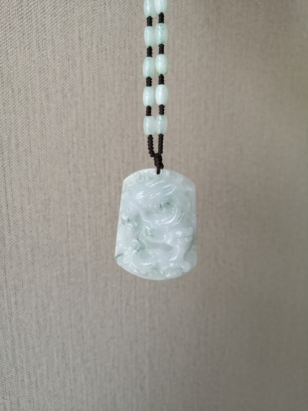 古玩玉器翡翠龍牌拍賣,當前價格567元