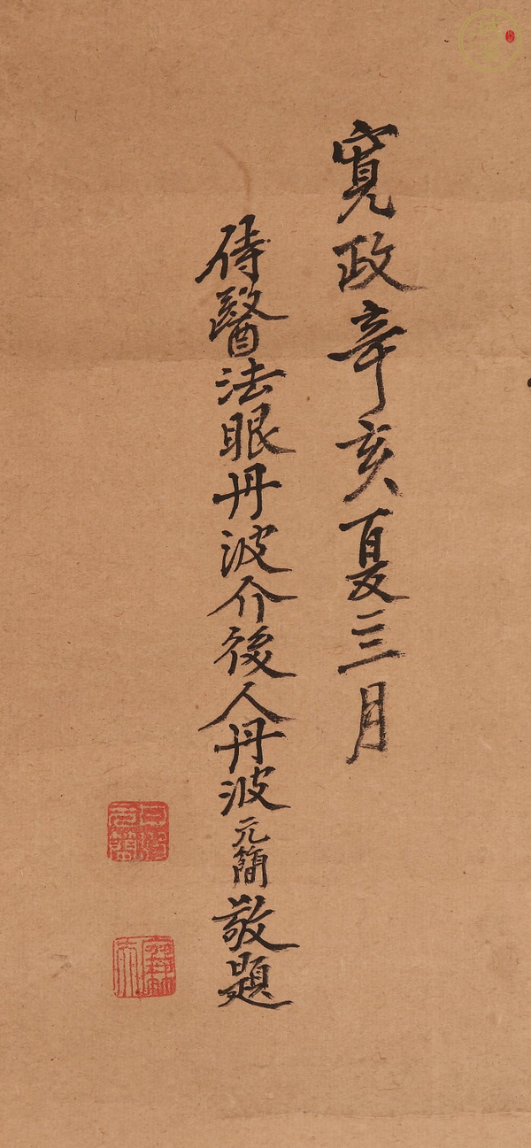 古玩字畫張仲景小像真品鑒賞圖