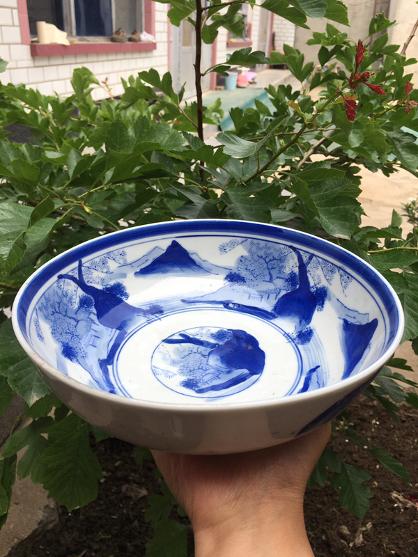 古玩陶瓷清末民初?青花大碗拍賣,當前價格999元
