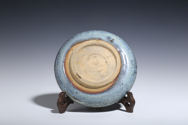 古玩陶瓷元·鈞窯天藍(lán)釉洗拍賣,當(dāng)前價格14000元