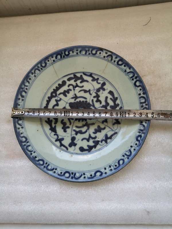 古玩陶瓷青花花卉紋盤拍賣,當前價格580元