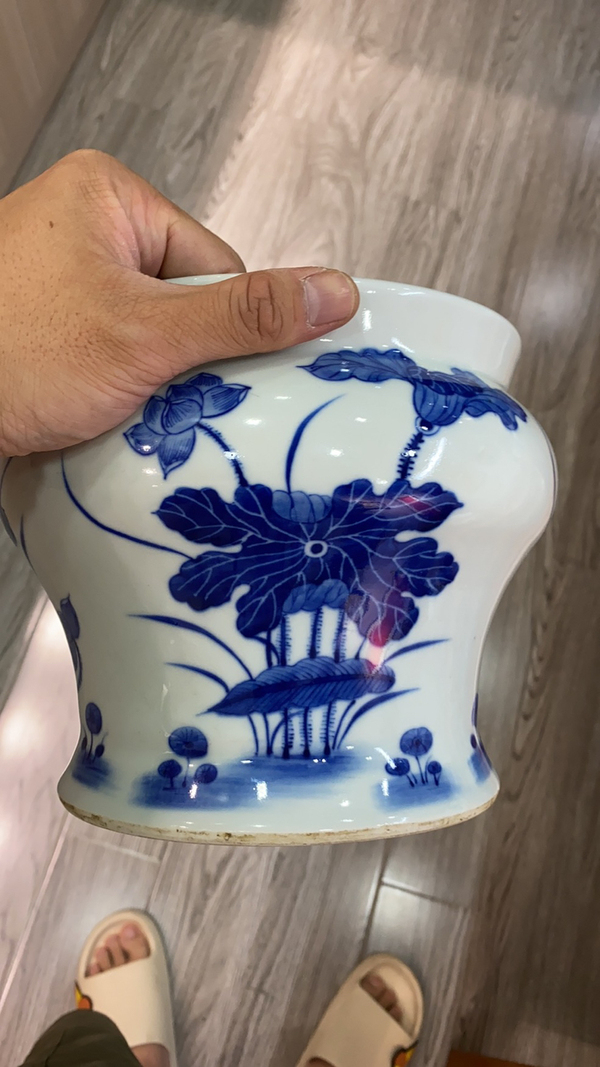 古玩陶瓷清青花廣口尊拍賣,當(dāng)前價(jià)格4000元