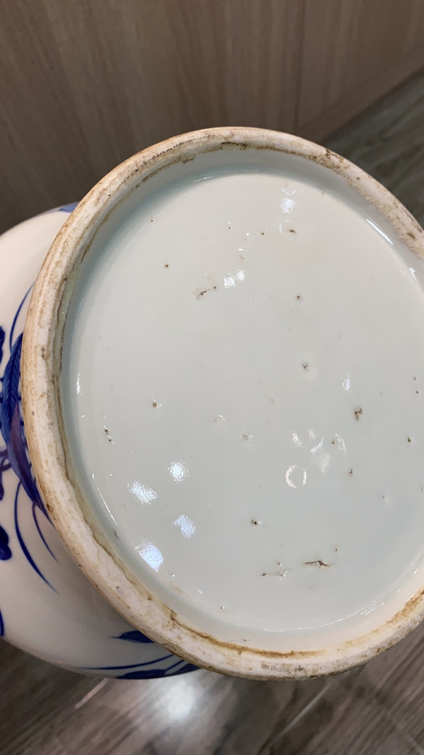 古玩陶瓷清青花廣口尊拍賣,當(dāng)前價(jià)格4000元