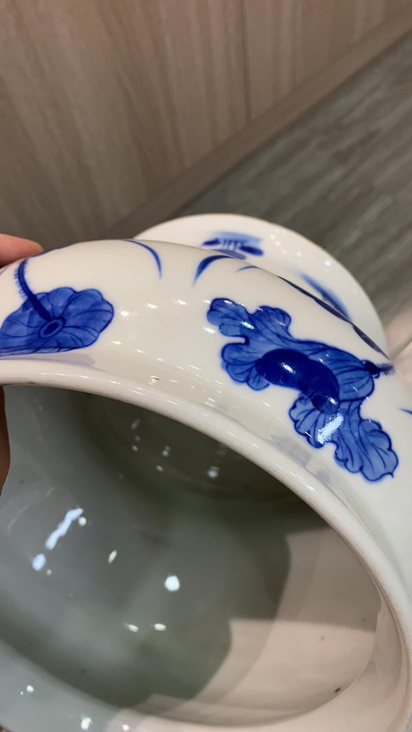 古玩陶瓷清青花廣口尊拍賣,當(dāng)前價(jià)格4000元