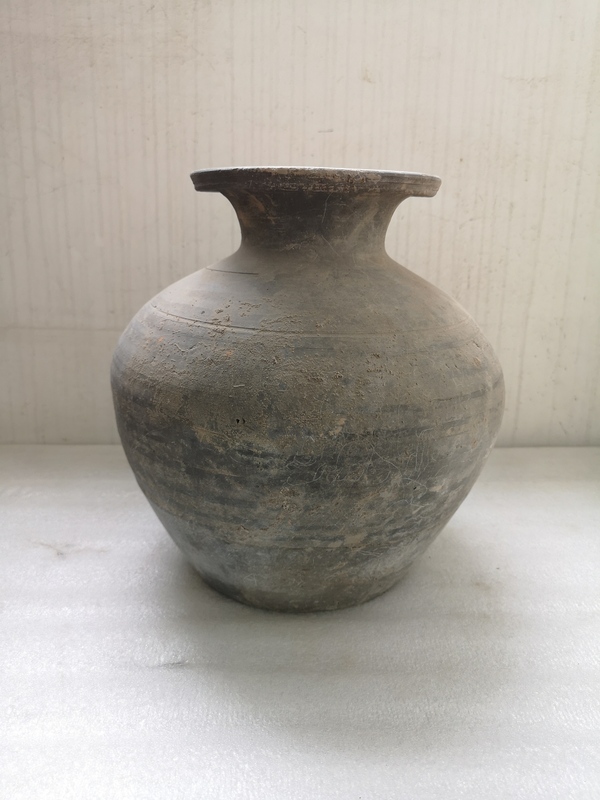 古玩陶瓷灰陶撇口罐拍賣,當前價格850元
