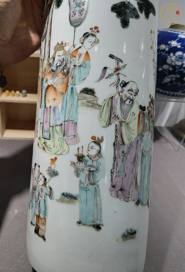 古玩陶瓷粉彩帽筒真品鑒賞圖