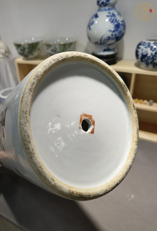 古玩陶瓷粉彩帽筒真品鑒賞圖