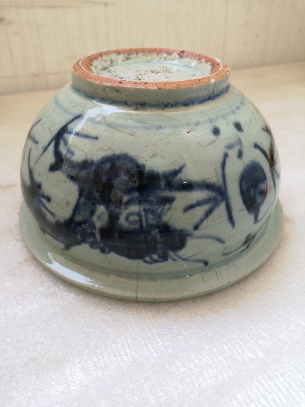 古玩陶瓷清中期青花趕珠龍紋香爐拍賣,當前價格2200元