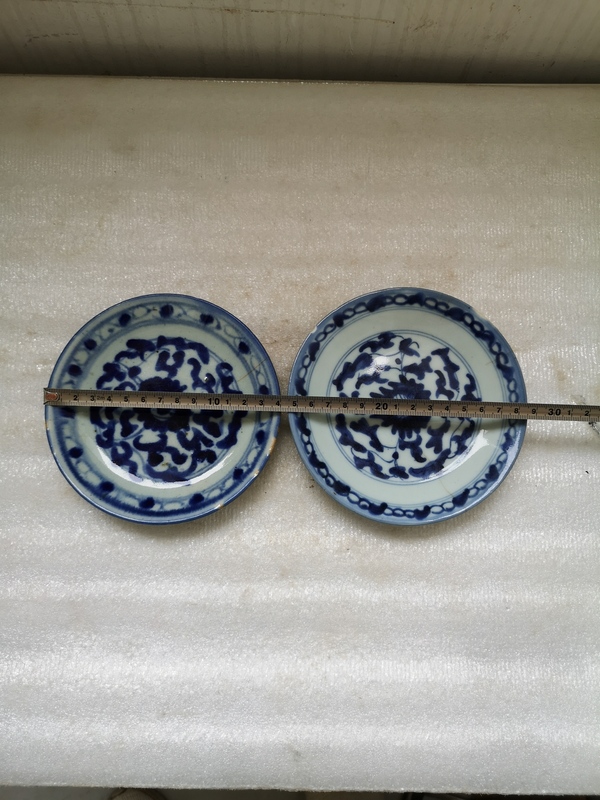 古玩陶瓷花卉紋青花盤拍賣,當前價格220元