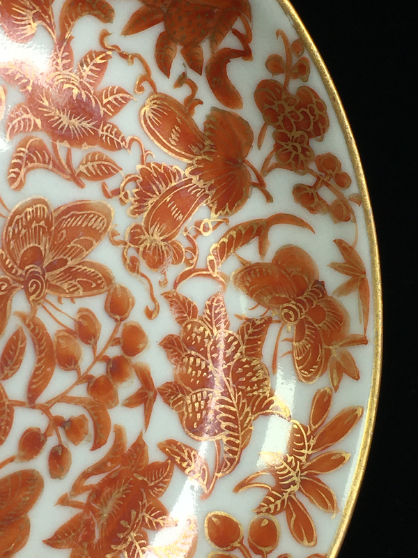 古玩陶瓷【精品】道光描金花鳥紋廣彩盤拍賣,當前價格1480元