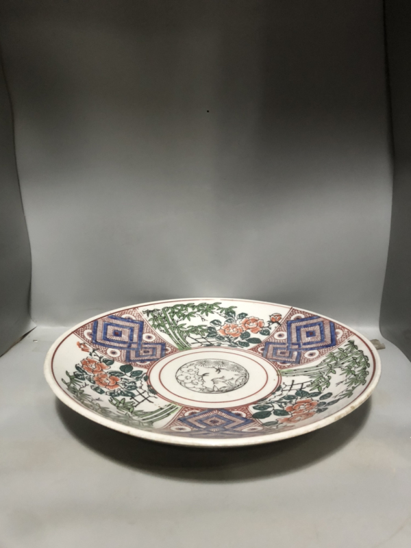 古玩陶瓷民国花卉粉彩盘拍卖，当前价格285元