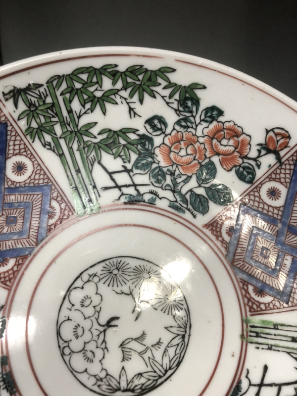 古玩陶瓷民国花卉粉彩盘拍卖，当前价格285元