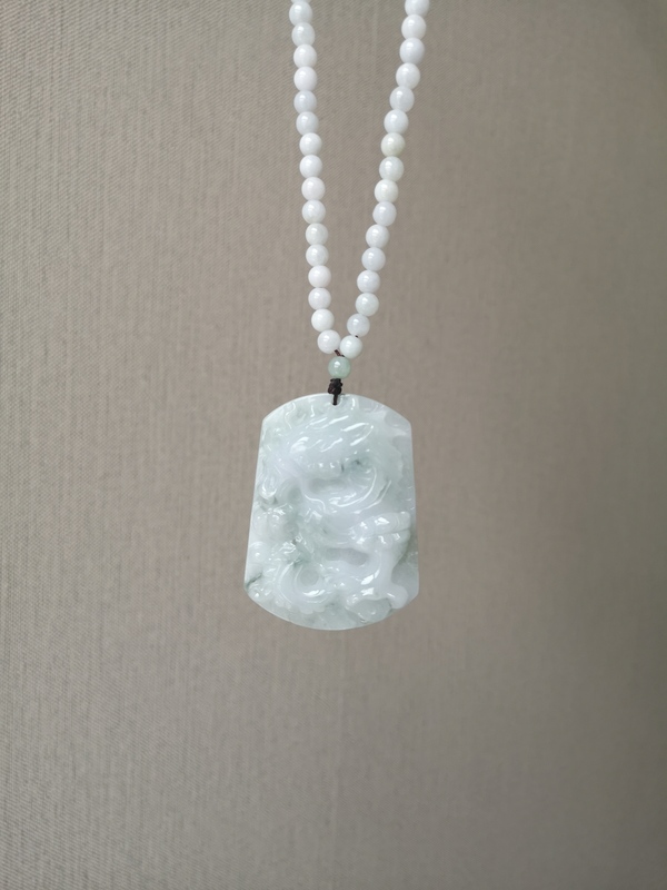古玩玉器翡翠龍牌拍賣,當前價格567元