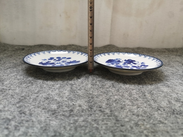 古玩陶瓷荻窯款嬰戲紋青花盤拍賣,當前價格168元