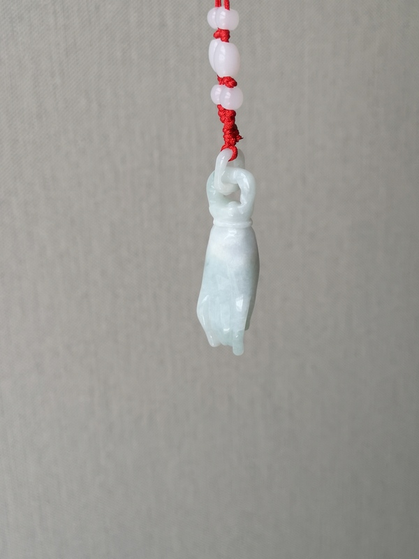 古玩玉器翡翠佛手(福壽)掛件拍賣,當前價格167元