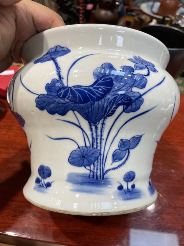 古玩陶瓷清青花廣口尊拍賣,當(dāng)前價(jià)格4000元
