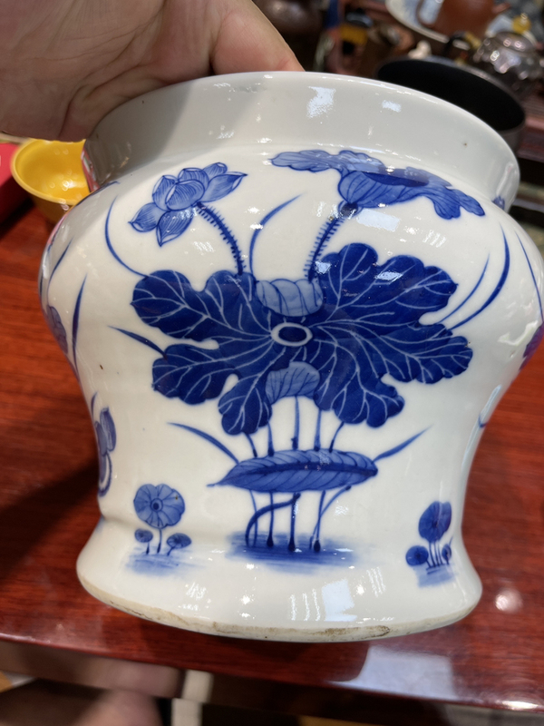 古玩陶瓷清青花廣口尊拍賣,當(dāng)前價(jià)格4000元
