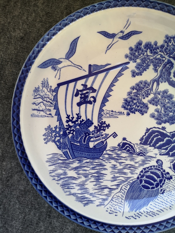 古玩陶瓷青花盤拍賣,當前價格398元