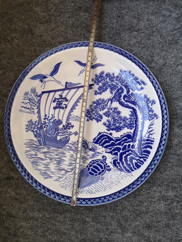 古玩陶瓷青花盤拍賣,當前價格398元