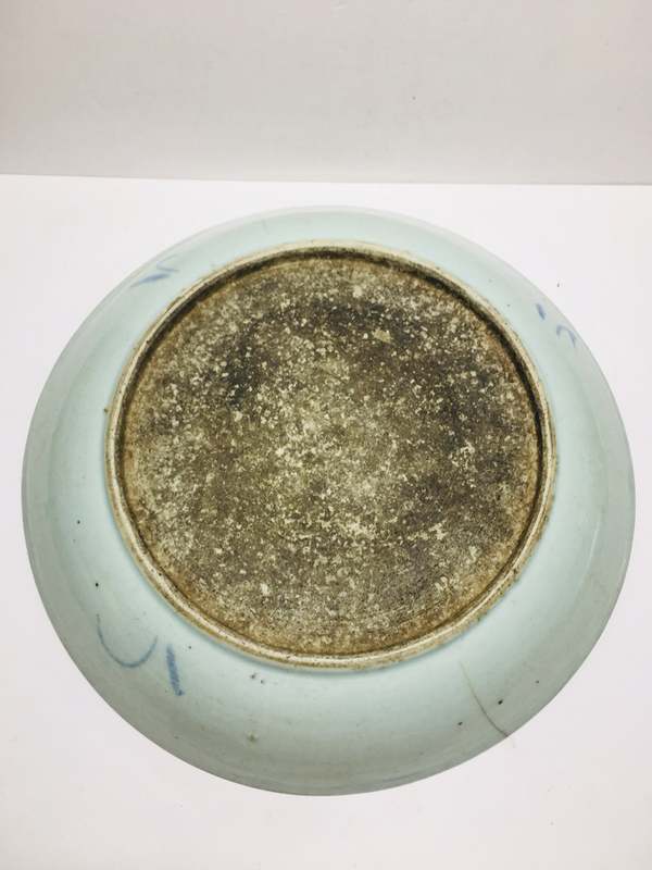 古玩陶瓷(精美細路)青花釉里紅喜上眉梢紋大盤拍賣,當前價格888元
