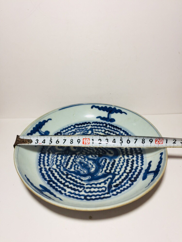 古玩陶瓷(已保真帶證書)乾隆青花夔龍紋盤拍賣,當(dāng)前價(jià)格0元