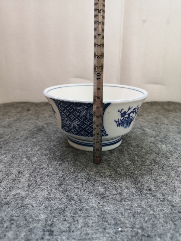 古玩陶瓷花卉紋青花小碗拍賣,當前價格135元