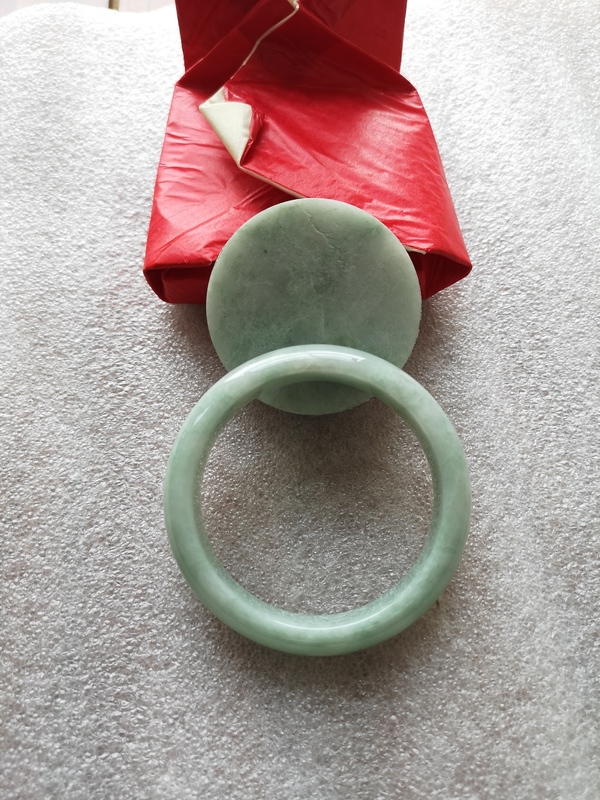 古玩玉器翡翠鐲拍賣,當前價格888元