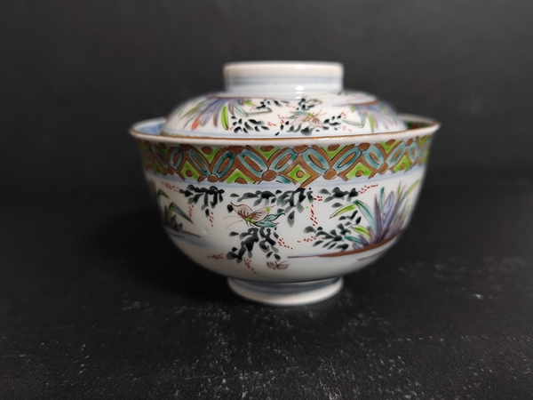 古玩陶瓷青花加彩描金蓋碗拍賣,當前價格1600元
