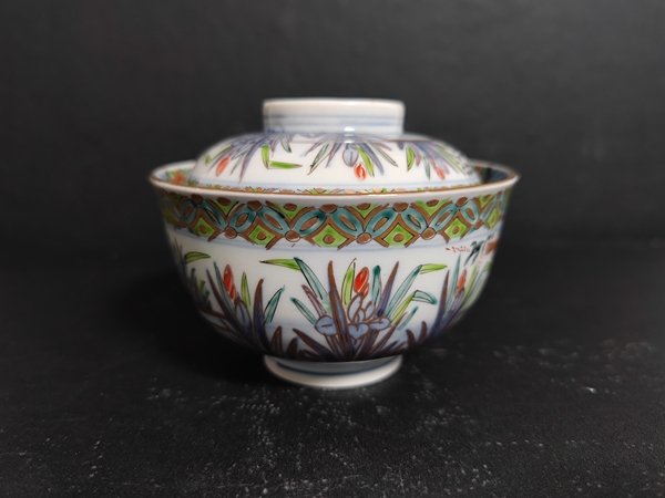 古玩陶瓷青花加彩描金蓋碗拍賣,當前價格1600元